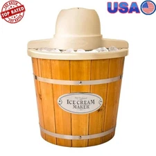 4 Qt Electric Ice Cream Maker Old Fashioned Soft Serve Ice Cream Machine Yogurt