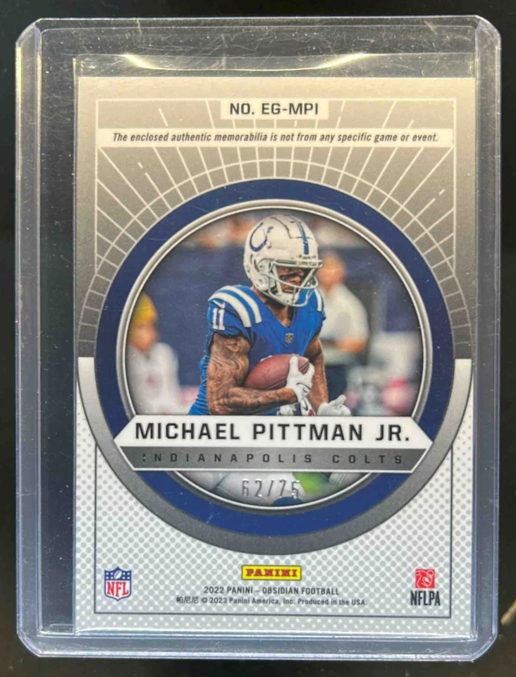 2022 Obsidian Michael Pittman Jr. Equinox Gear Jersey Electric Etch Orange #/75 - Image 2 of 2