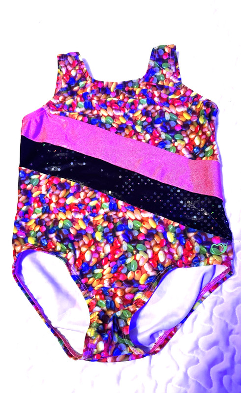 GK Elite Sportswear Girls Multicolor Bubblies Swimsuit Large
