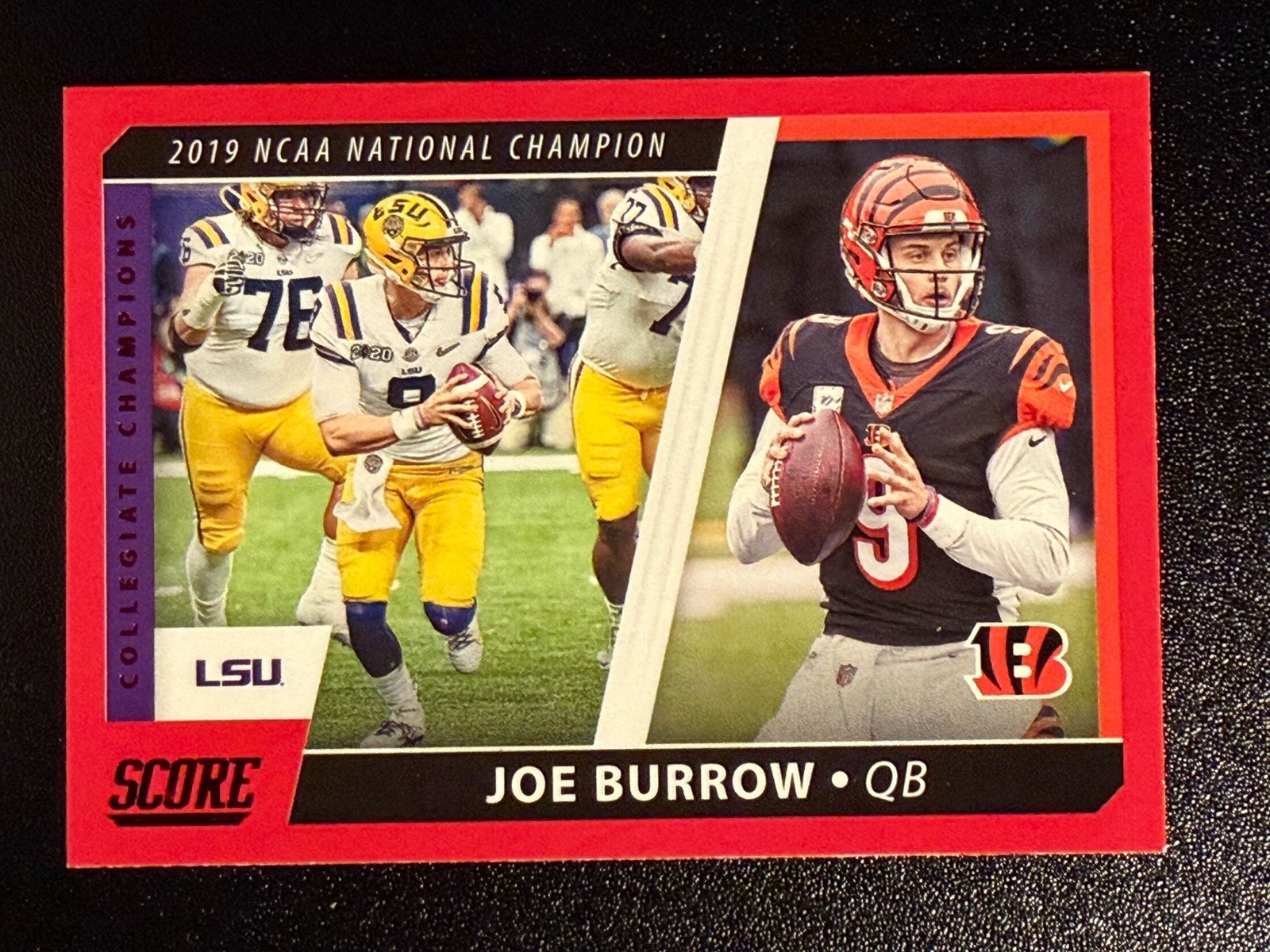 2021 Score - Collegiate Champions Joe Burrow #CC1 Red
