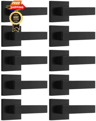 Probrico [Pack of 10 Door Lever Dummy Handle for 10 Pack, Black