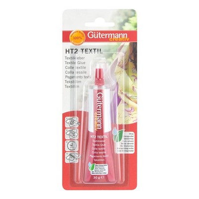 Gutermann HT2 Textil fabric glue for cotton, leather, synthetics, suede, ribbon