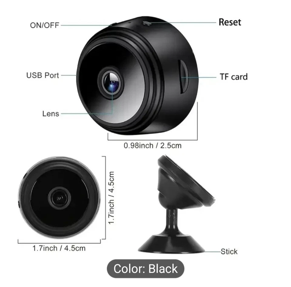 V720 Wireless Smart Security Camera 480P HD Video 2.4GHz WiFi 150mAh New - Image 4 of 4