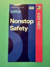 JETBLUE USA 🇺🇸 SAFETY CARD-- AIRBUS 321 NEO