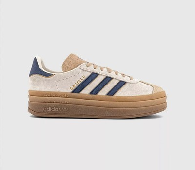 Adidas Originals Gazelle Bold Off White/Navy Damen-Turnschuhe JQ5126 UVP 149,99 £