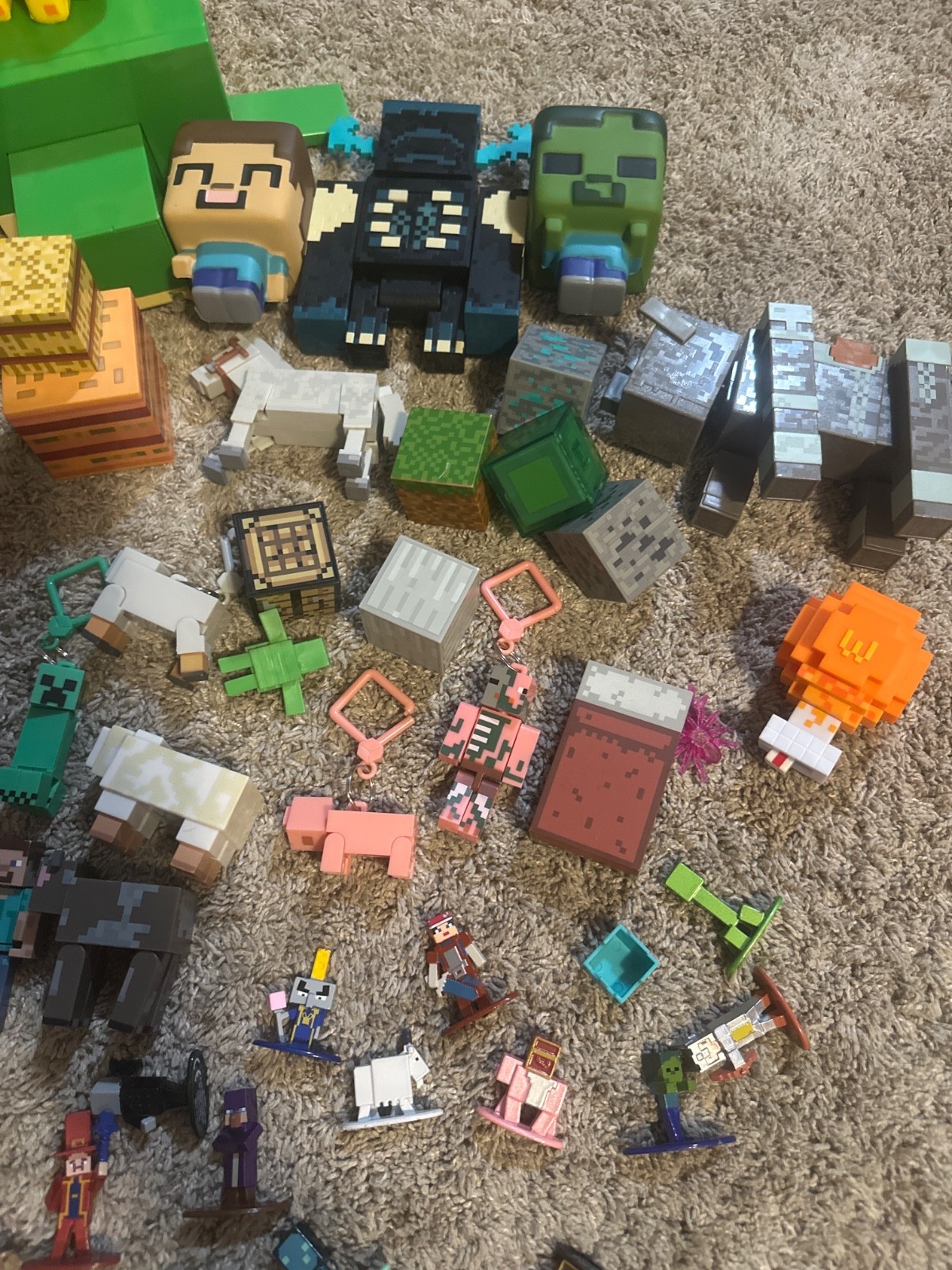 Minecraft Colour In Minecraft Mini Figures Series Lot Of Various Figures and die cast ...