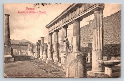 1905 Pompeii Temple of Apollo & Venus Ruins Italy Postcard Undivided Back