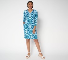 Gloria Vanderbilt Women's Petite Dress PXL Rayon Spandex Multi-colored A695501