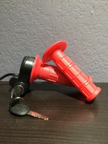 Full Twist Throttle for RIDSTAR E-Bike Q20 with extra grip (RED RUBBER)