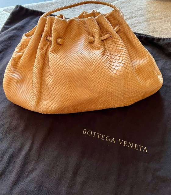 Bottega Veneta Pitone Snakeskin Python Vintage Ho… - image 2