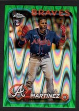 2024 J.P Martinez Topps Chrome Green RayWave Rookie RC /99 Braves #294