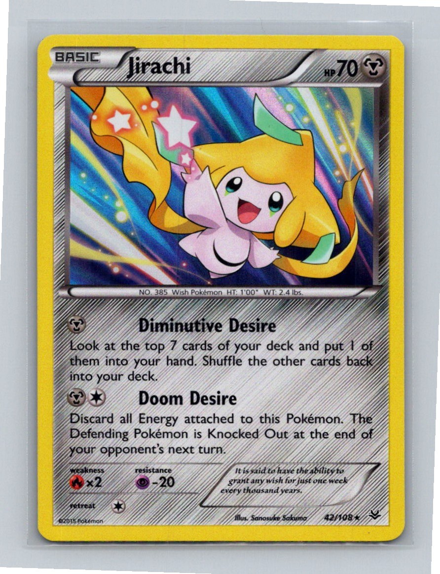 Jirachi Holo Rare XY - Roaring Skies 42/108 LP