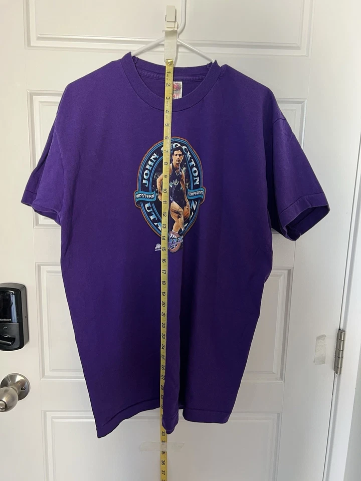 A46-Vintage John Stockton Utah Jazz Purple T-Shirt XL NBA Western Conference - Image 3 of 4