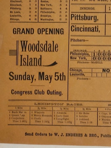 1895 Boston Beaneaters Bobby Lowe Baseball Record HRs Runs RBIs Daily Bulletin - Picture 11 of 14