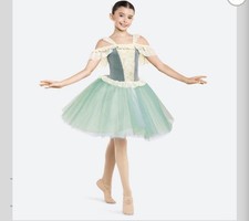 Revolution Dancewear Girls Dusty Sage Tutu Dress Short Sleeve Polyester MA