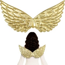 Sequin Angel Wings Costume, Sparkly Cosplay Accessory for Adults  Kids