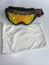 Anon Figment Ski Snowboard Goggles Plaid With White Drawstring Bag Pre Owned