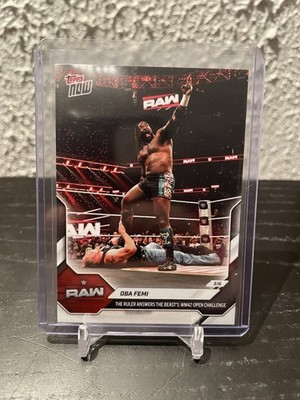 2026 TOPPS NOW WWE #31 OBA FEMI - ANSWERS THE BEAST'S CHALLANGE