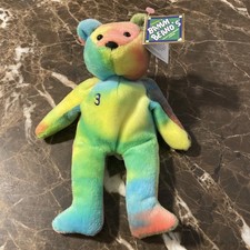 Salvino  s Bamm Beanos Alex Rodriquez 3 Multicolor Beanie Bear 1998