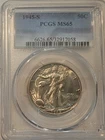 1945-S, LIBERTY WALKING, HALF DOLLAR, PCGS, MS 65