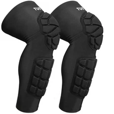 1 Pair TUOY Compression Knee Brace Padded Knee Pad Protector Youth & Adult Sizes