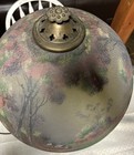 Vintage Brass Lamp With Hand Painted Glass Shade — photo 6