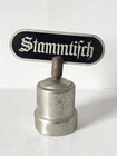 Vintage German Tavern Beer hall Table Reserve Sign Stammtisch Chrome Metal