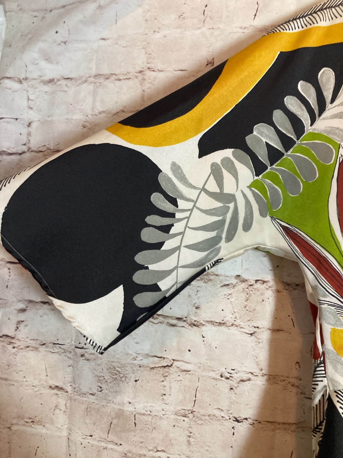 ZARA Basic Top Womens Medium Rust & Mustard Tropi… - image 8