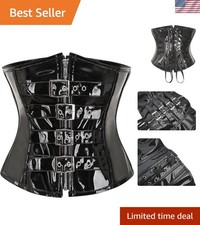 Versatile PVC Leather Bustier Corset for Halloween, Prom Festival Fashion