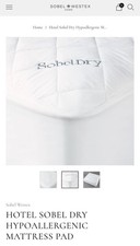 Sobel Westex SobelDry Waterproof Protector Mattress Pad 60  x80  Queen NEW