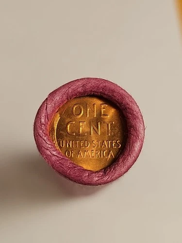TAILS/REVERSE OBW ORIG BANK WRAP BU UNCIRCULATED LINCOLN WHEAT CENT PENNY ROLL