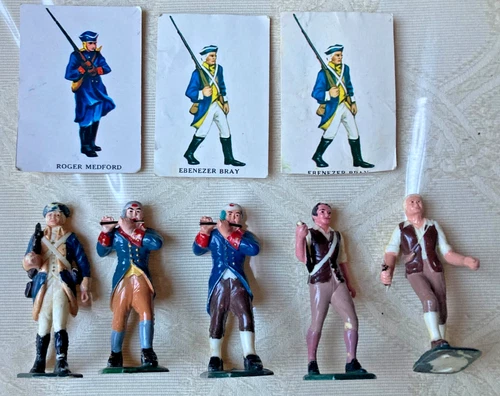 Vintage Marx Warriors of the World Revolutionary War Figures with Some Cards