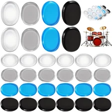 30 Pcs Professional Drum Silencer Pads Sound Dampeners for Cymbals Drums