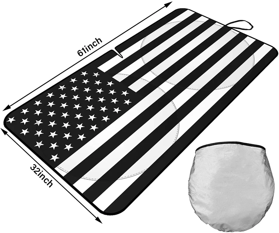 Parabrisas de coche con bandera de Estados Unidos para Ford F150 F250 F350 parasol bloque UV cubierta protectora Foto 3 de 4