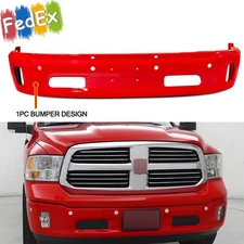 Front Bumper Face Bar Cover Flame Red Fits Dodge RAM 1500 2013-18 W/ Sensor Hole