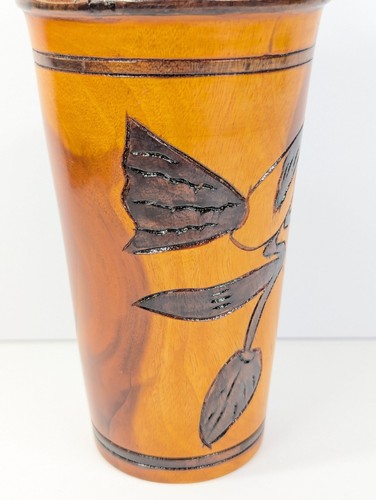 Turned Wood Canister Container with Lid Handmade 8" Tall - Picture 8 of 8