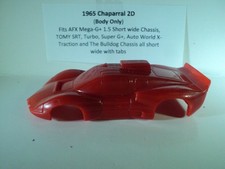 HO scale Slot Car Custom Resin body Orange Chaparral 2D Fits AFX 1.5 Mega-G 