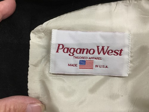 VTG Pagano Werst Blazer Rockabilly Western Black Jacket Embroidered Mens 48 USA - Picture 8 of 15