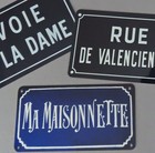 Lot 3 Small Custom TIN Signs Lithographed FRENCH VILLA Maisonnette Valenciennes+ — photo 1