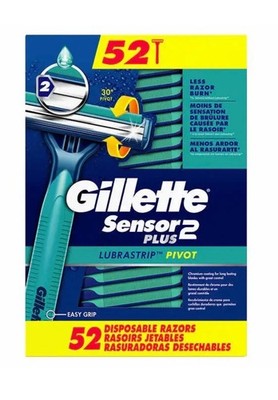 Gillette Sensor2 Plus Disposable Razor lubrastrip Pivot - 52 Razors