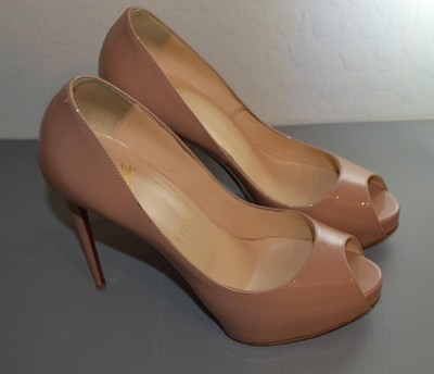 Christian Louboutin 'New Very Privé​' Nude Patent Leather Platform