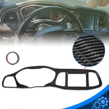 ABS Carbon Fiber Center Consoles Dash Board Trim for 2015+ Dodge Challenger