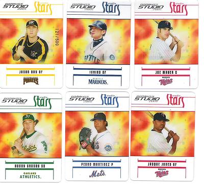 Pedro Martinez & Ichiro 2005 Donruss Studio STUDIO STARS INSERTS Jason Bay GOLD