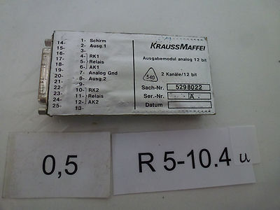 Krauss Maffei Output Module 5298022 for Krauss Maffei MPST MTK