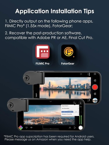 Lente anamórfica USKEYVISION 1.55X para teléfono inteligente iPhone 15 Pro 14 Huawei Samsung - Imagen 7 de 10