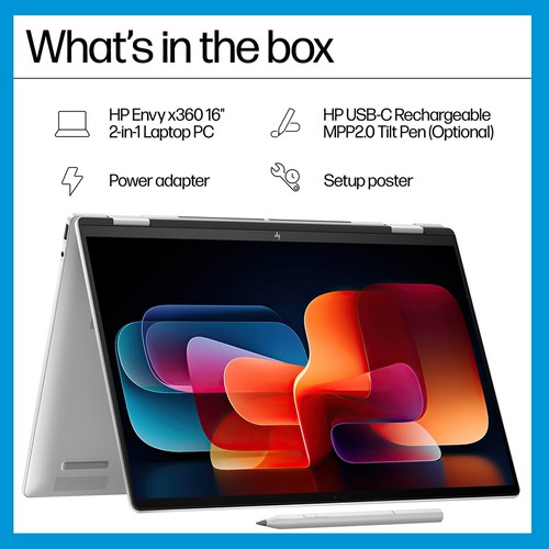 NEW HP ENVY x360 16" Intel Core ULTRA 7 32GB RAM 512GB SSD Backlit Key TOUCH+PEN - Picture 3 of 12