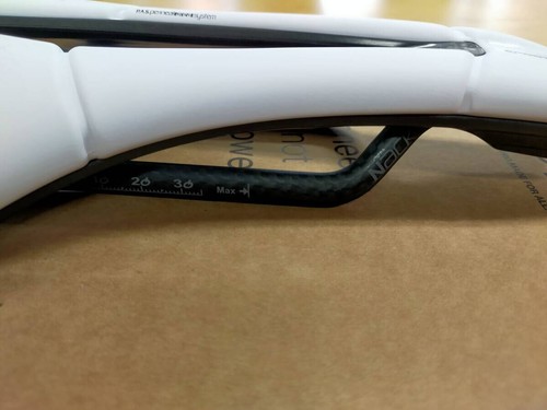 Scratch M5 Nack PAS White/Black Knack Carbon Rail Prologo Used From Japan - Picture 2 of 3