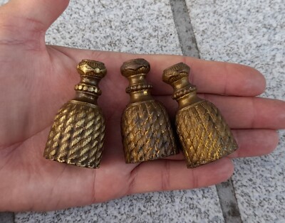 2 Anciens glands / embouts / pompons pour cordon de rideaux