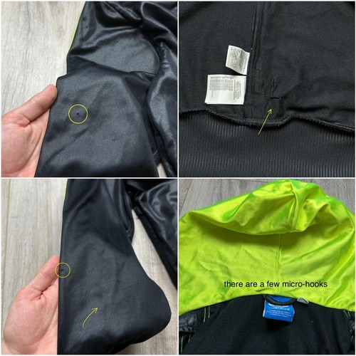 Vintage Adidas Chile 62 Zip Hoodie Track Suit Jacket Big Logo Black Mens Size S - Picture 9 of 10