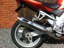 Suzuki SV 1000 2003-2007 A16 Stainless Road Legal Exhausts with Slashcut Outlets